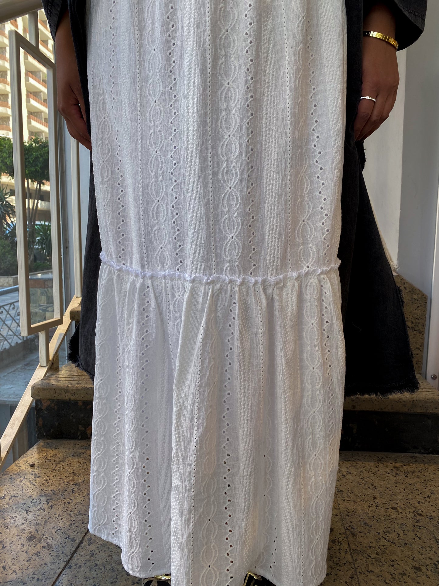 Cotton white skirt