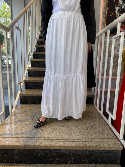 Cotton white skirt