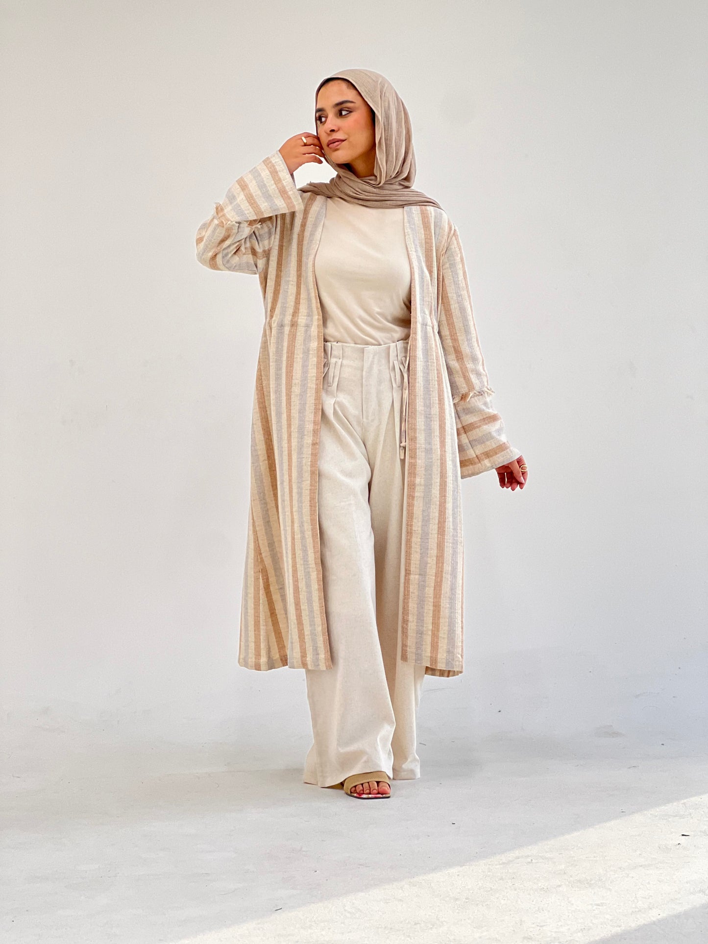 Sunset linen kimono